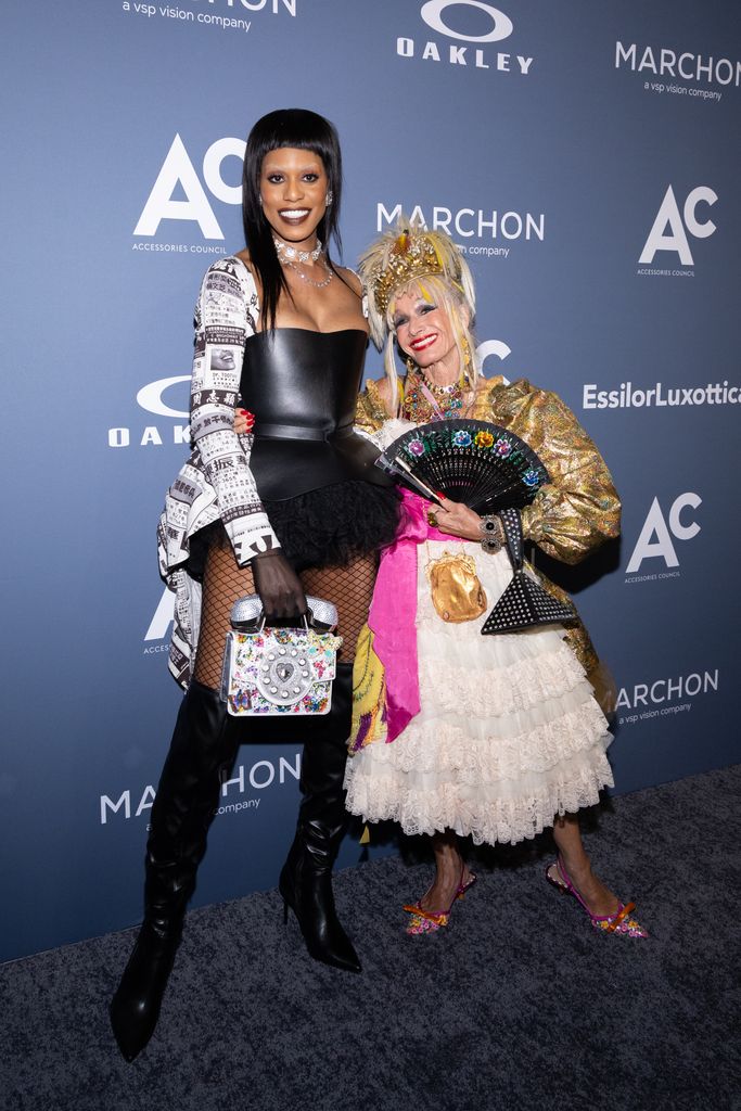 Laverne Cox, Betsey Johnson at the ACE Awards held at Pierre Hotel NY on May 06, 2025 in New York, New York