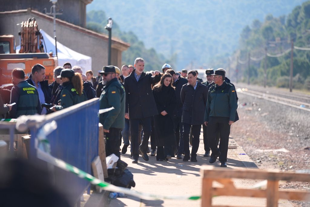King Felipe and Queen Letizia visited the scene of the crash on Tuesday