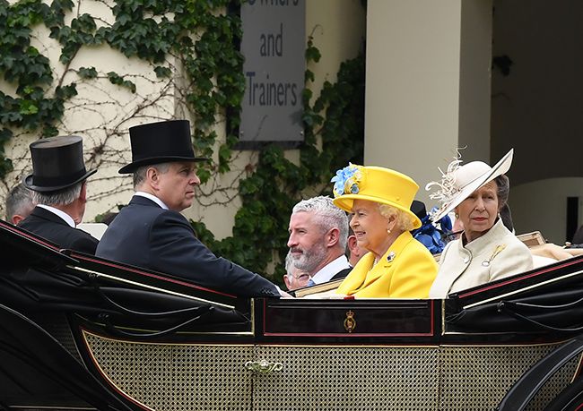 prince andrew and princess anne at ascot