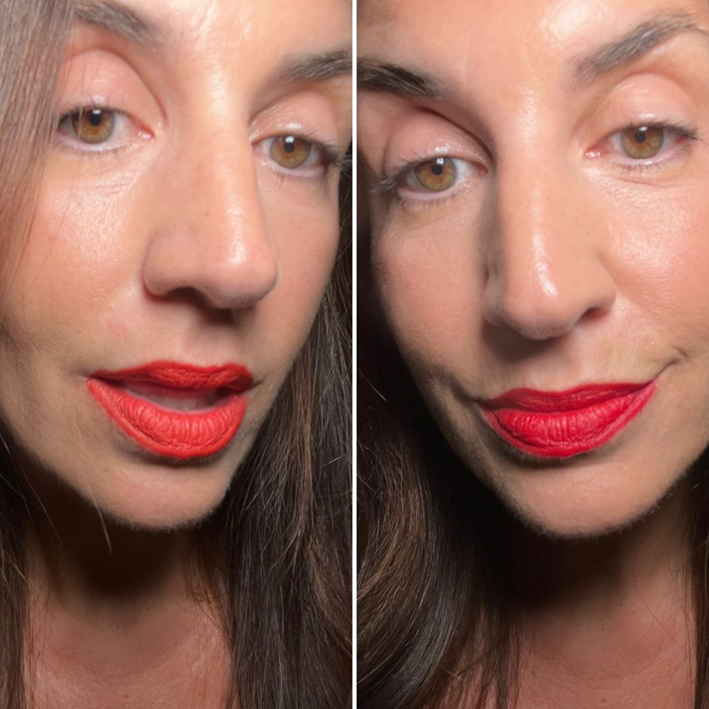 Donna has a neutral skin tone so feels confident wearing red lipsticks with both orange and berry under tones 