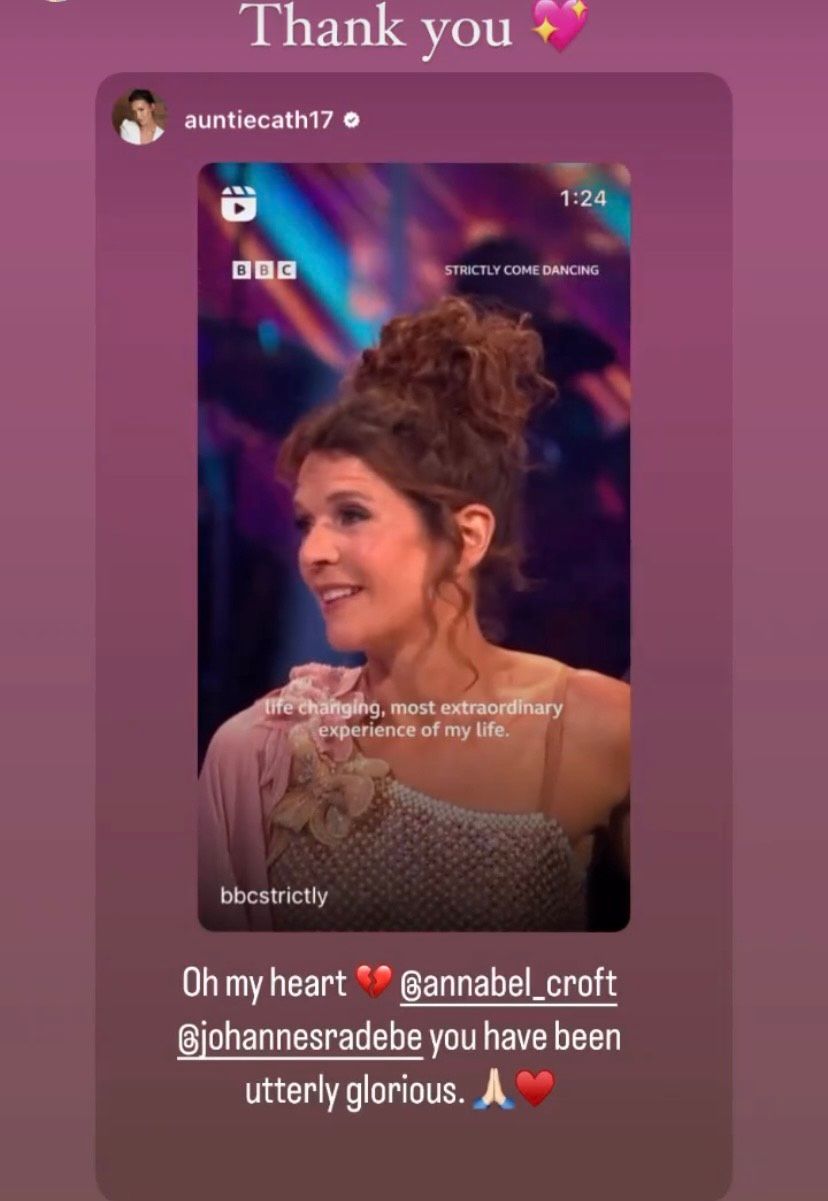 Annabelle expressou sua gratidão no Instagram