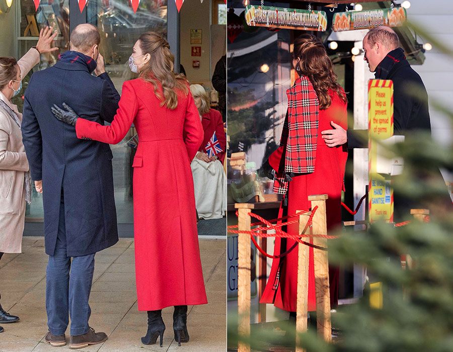 william kate hand touching back