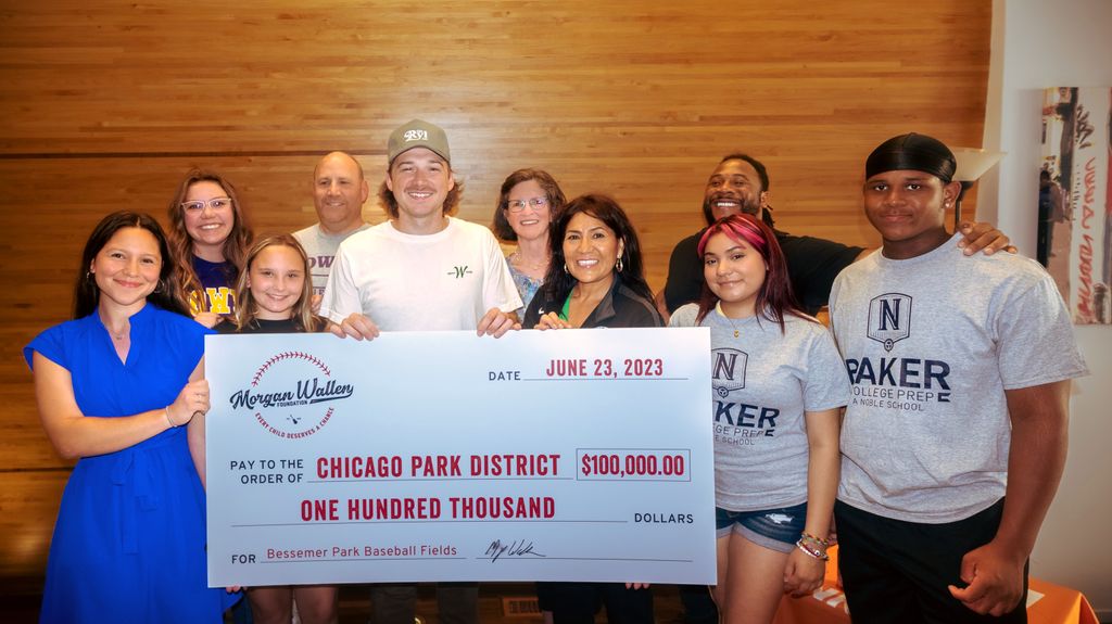 Keri Blackwell, Deputy Director, Cubs Charities; Morgan Wallen; Rosa Escareño, General Superintendent & CEO of Chicago Park District 