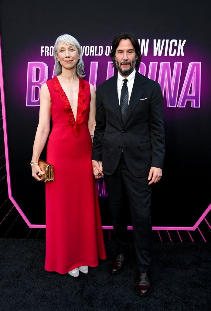 Alexandra Grant and Keanu Reeves at the Ballerina premiere