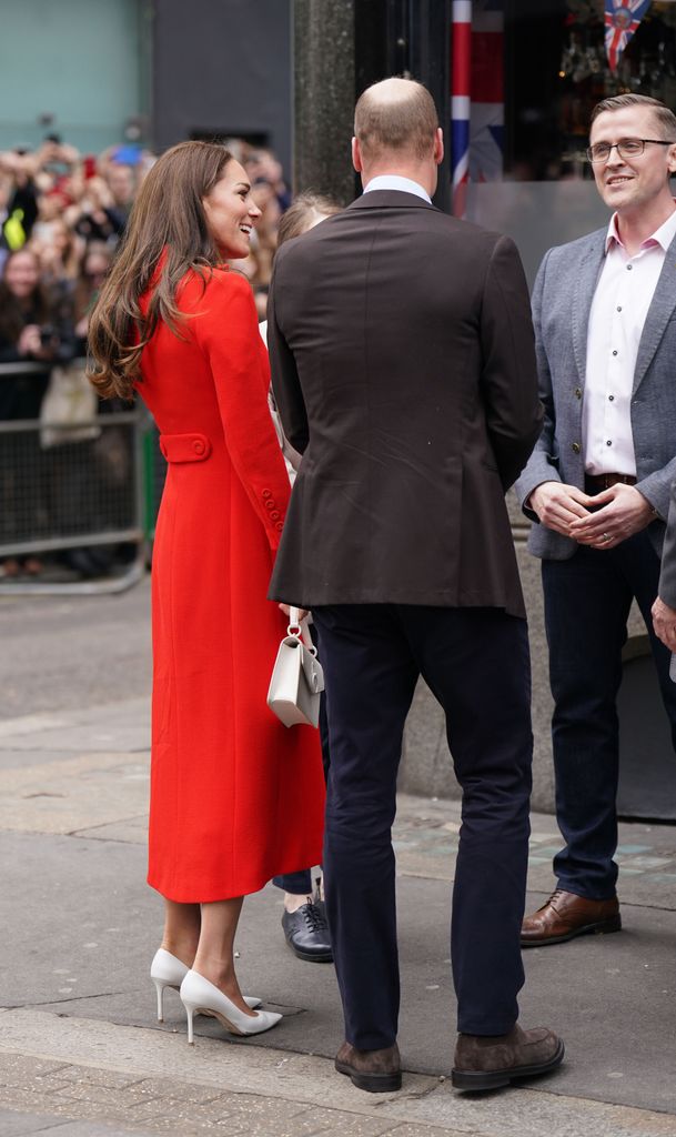 Prince William and Kate talking to pub owner in Soho