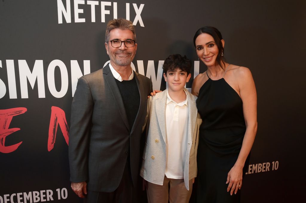Simon Cowell, Eric Cowell and Lauren Silverman at a friends and family celebration for docuseries Simon Cowell: The Next Act