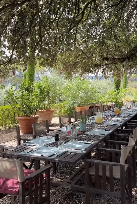 Sting and Trudie Styler's garden at their villa