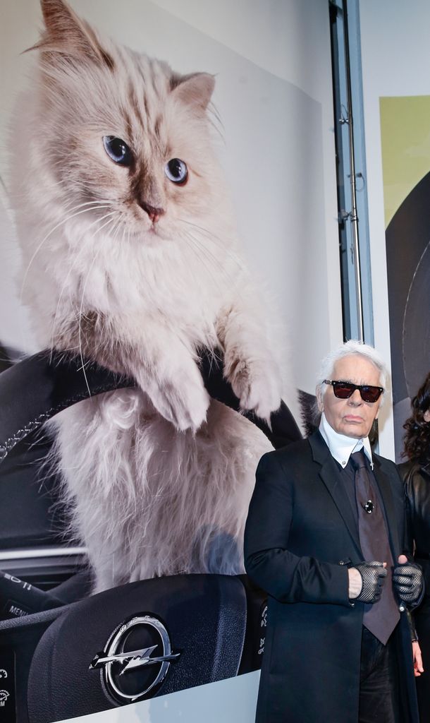 Karl Lagerfeld at the 'Corsa Karl Und Choupette' Vernissage in 2015