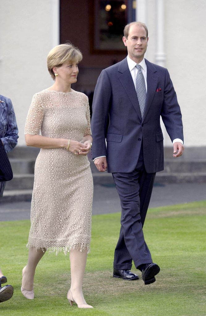 Sophie in neutral dress with edward