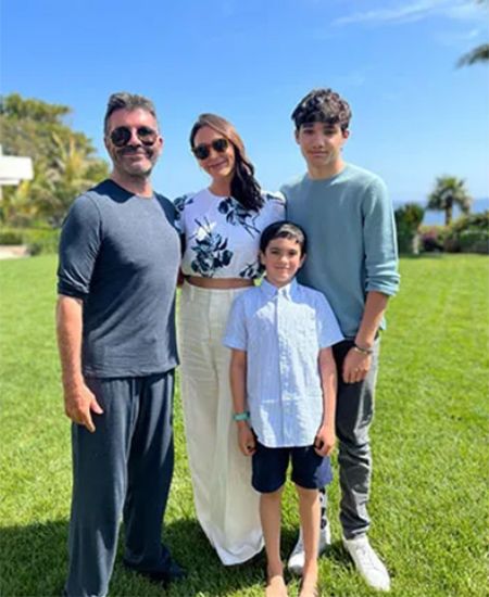 Simon Cowell and Lauren Silverman with their family