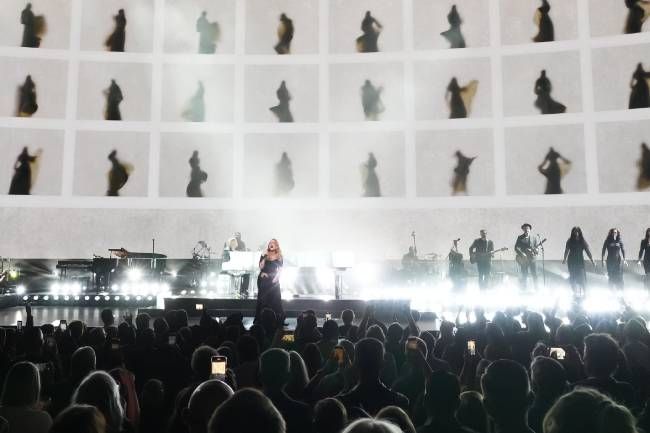 Adele performing for her Las Vegas residency