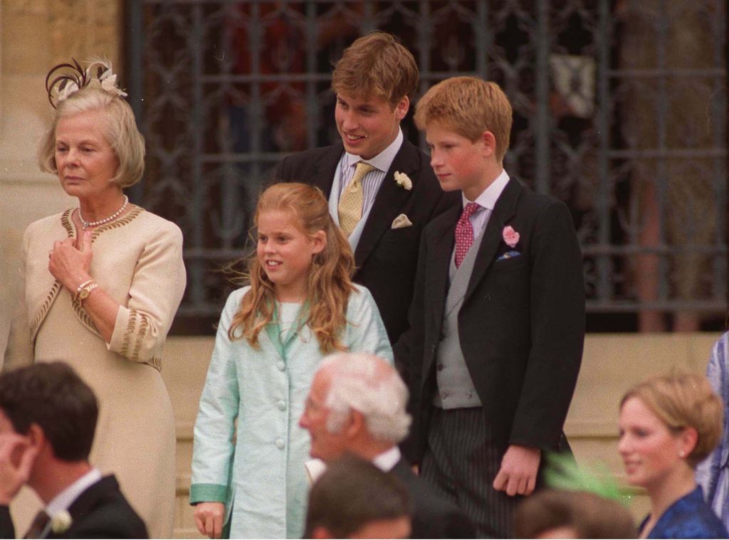 Prince William and Prince Harry with the Duchess of Kent in 1999