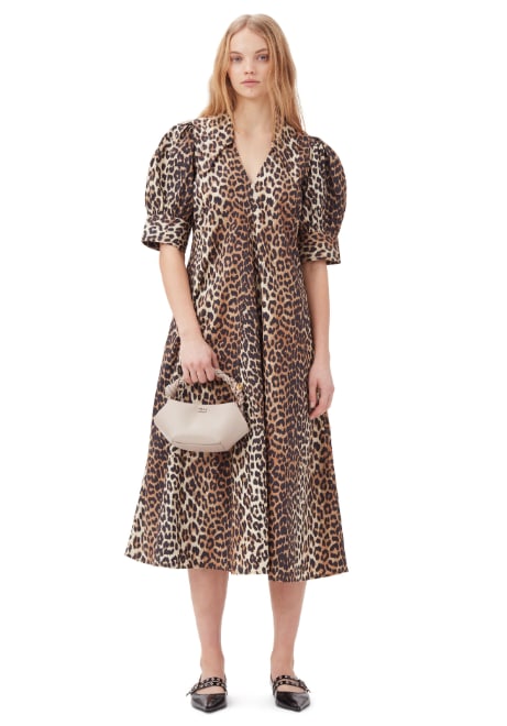 GANNI leopard print dress