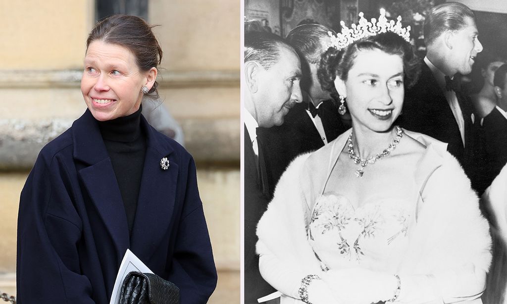 A split image of Lady Sarah Chatto and Queen Elizabeth 