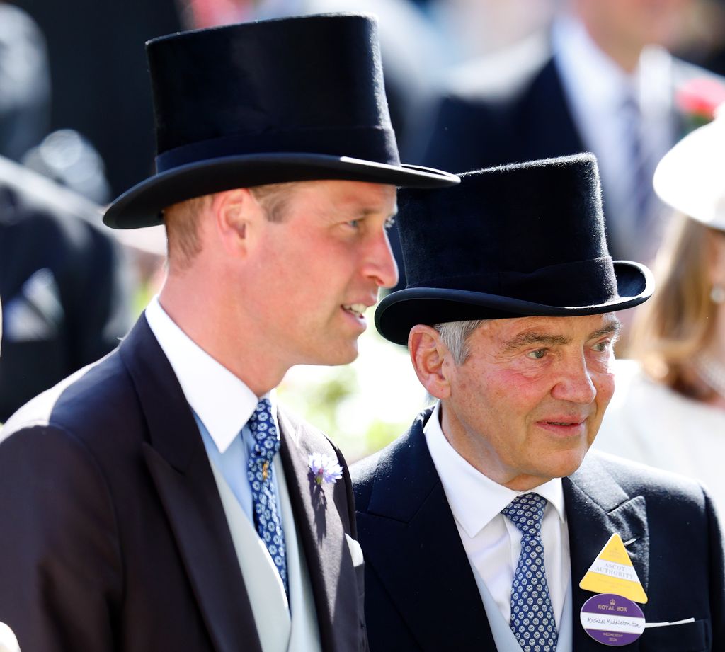 Prince William, Prince of Wales and Michael Middleton attend day two of Royal Ascot 2024