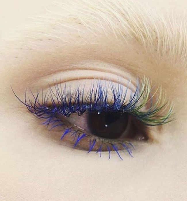 ombre blue lashes
