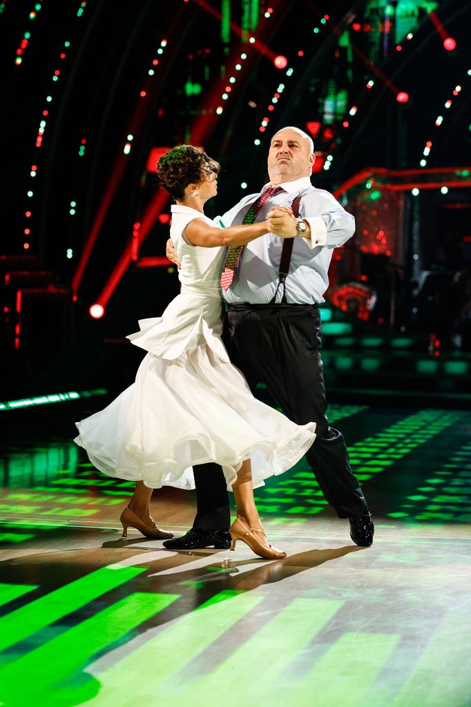 Wynne Evans and Katya Jones dancing a tango