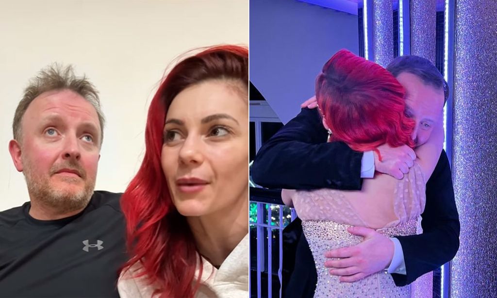 split image showing dianne buswell and chris mccausland