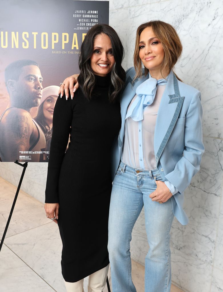 Judy Robles and Jennifer Lopez seen at a Special Screening Of "Unstoppable" 