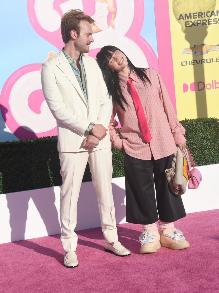 Finneas O'Connell and sister Billie Eilish attend the World Premiere Of "Barbie" held at Shrine Auditorium and Expo Hall on July 09, 2023 in Los Angeles, California