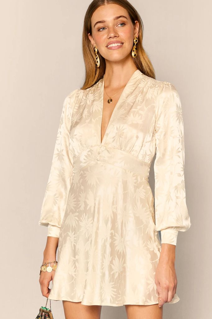 Rixo Hebe Silk Mini Dress