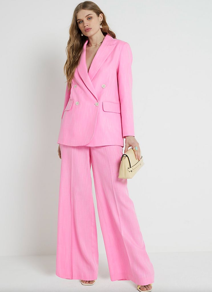 River Island pink suit