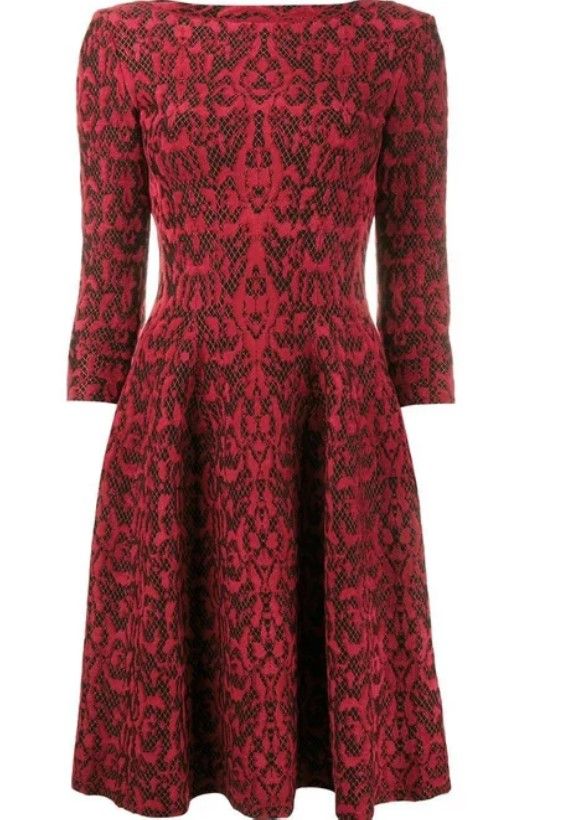 Sophie's dress is known as the ''Lace Overlay Flared Dress' by Alaia