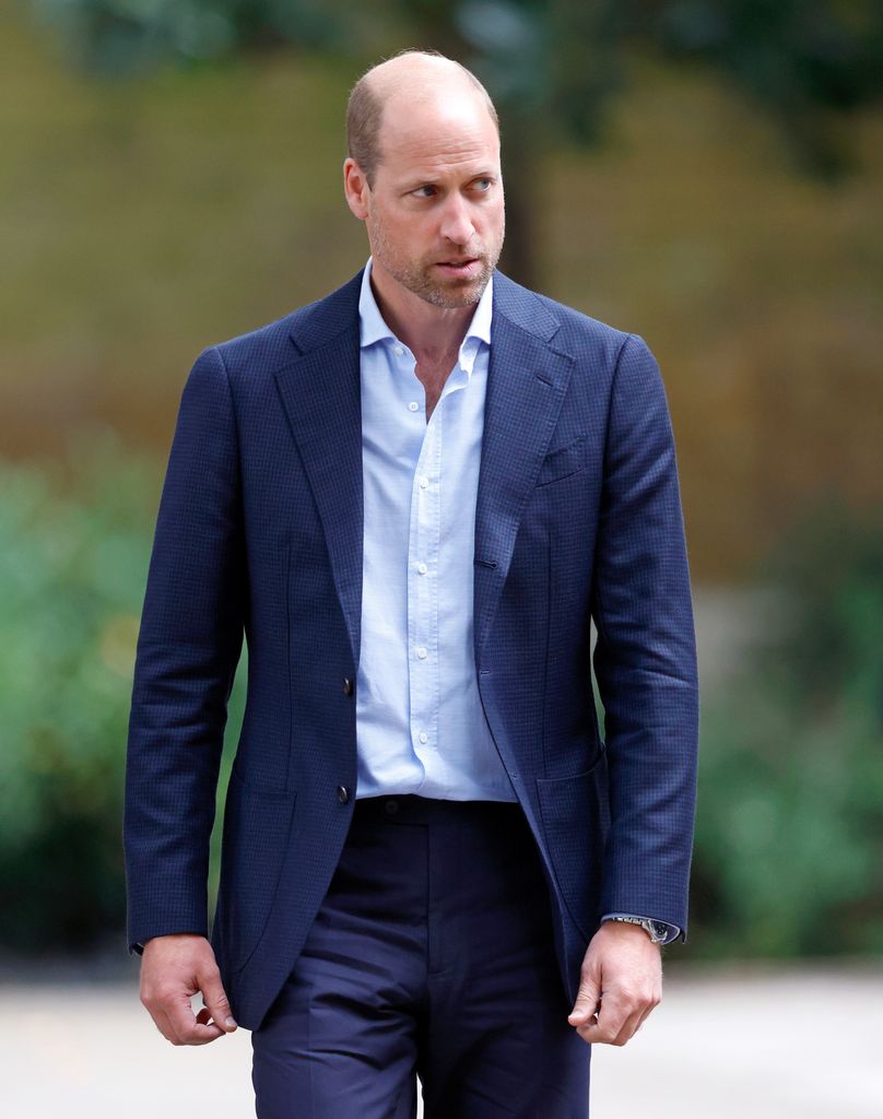 Prince William looking serious
