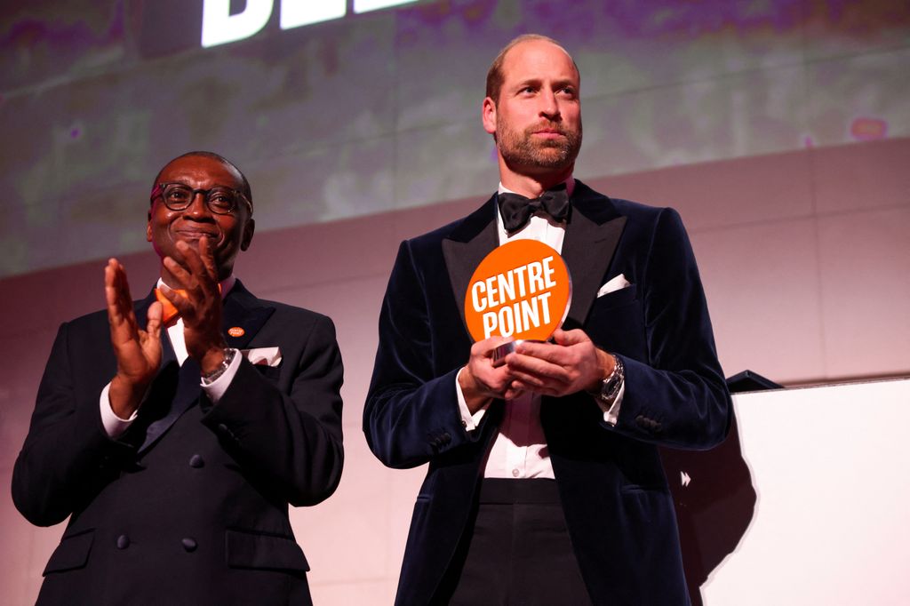 Prince William holding a Centrepoint award