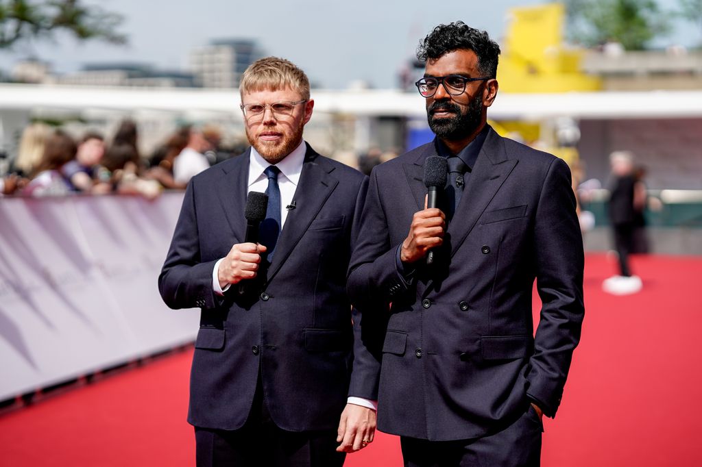 Rob Beckett and Romesh Ranganathan attend the 2023 BAFTA Television Awards 