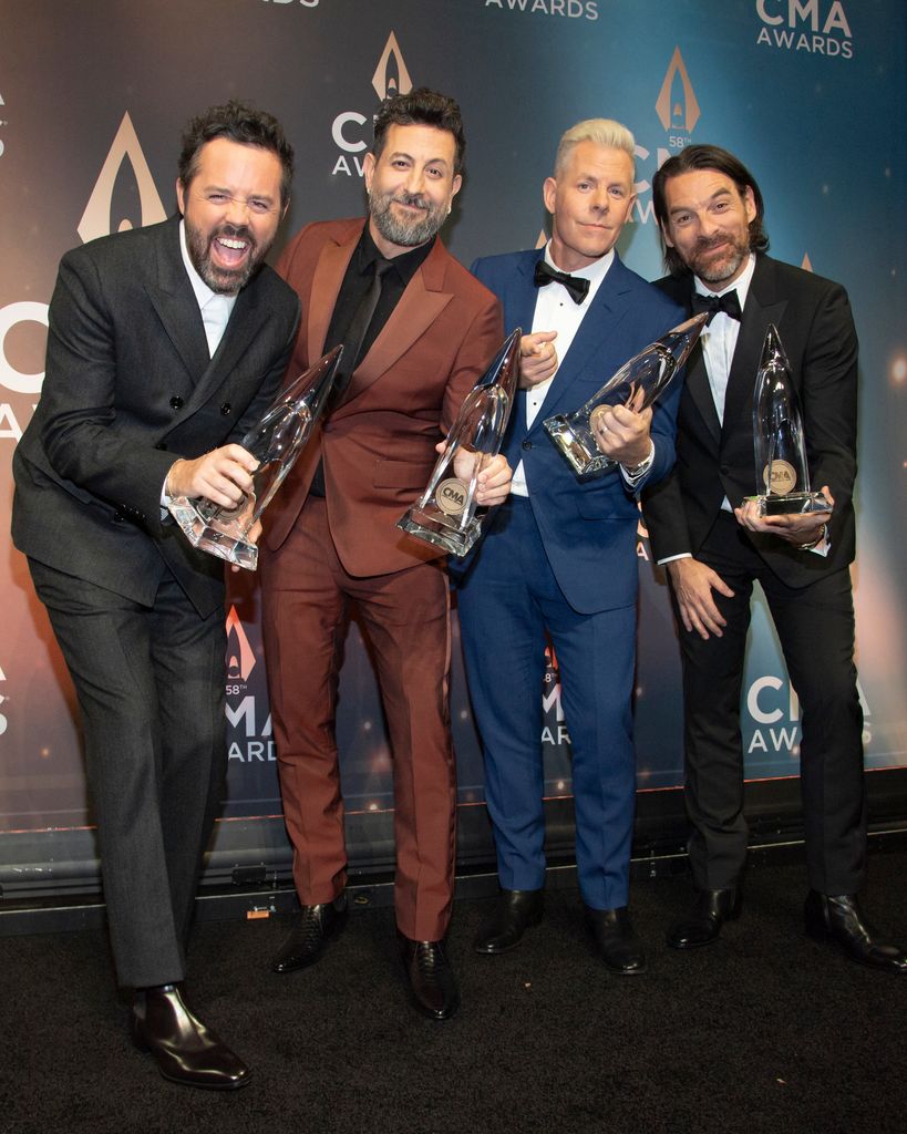 Old Dominion backstage at the 2024 CMA Awards