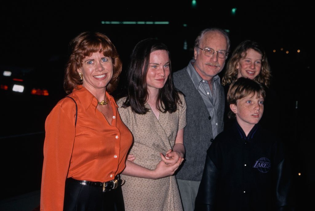 Richard Dreyfuss, his partner Janelle Lacey, his daughter, Emily, and sons, Harry and Benjamin, attend the Beverly Hills premiere of 'Paradise Road' at the Academy Theater in Beverly Hills, California, 4th April 1997