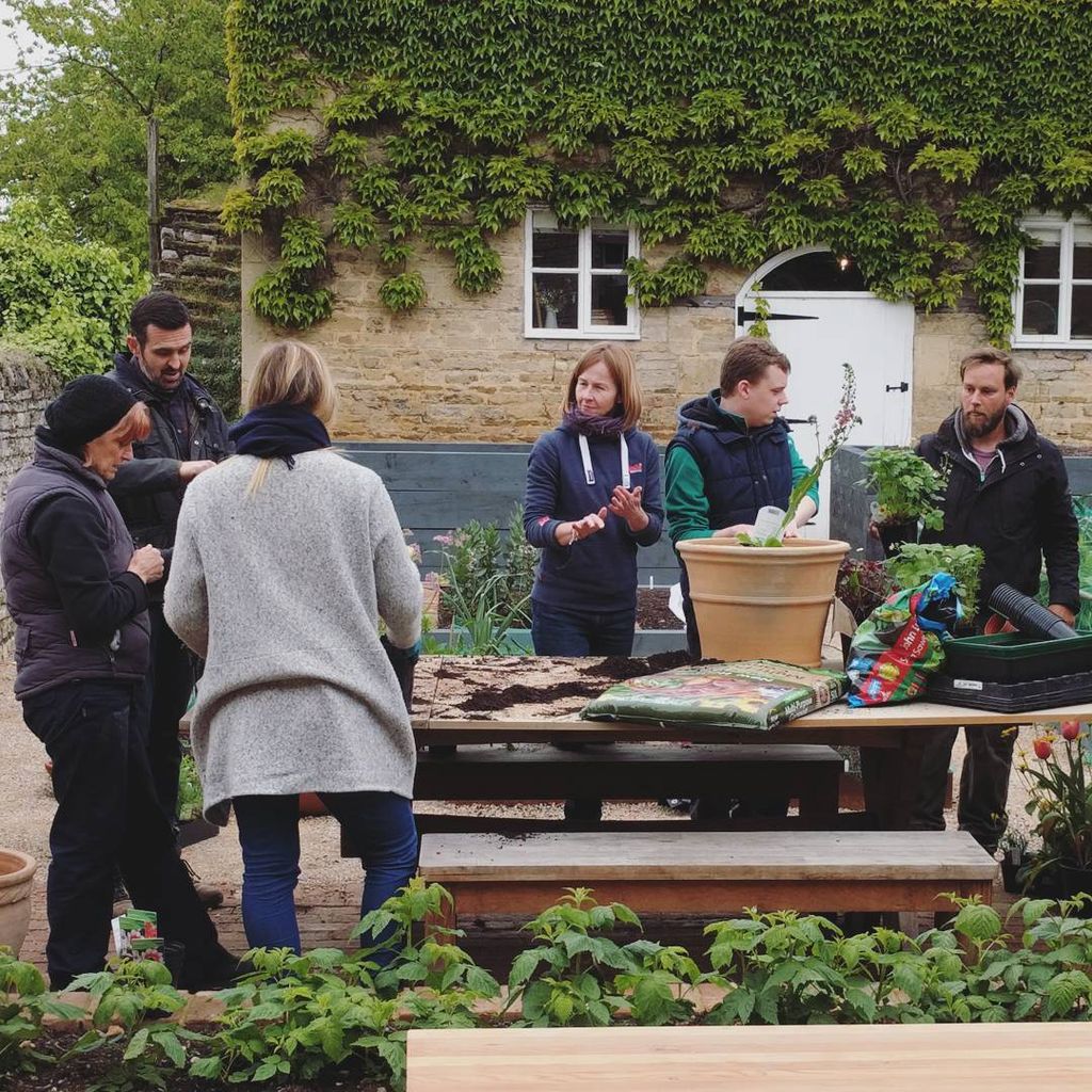 people at gardening school