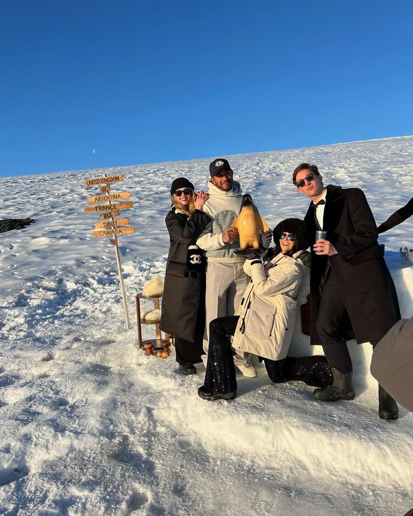 A party of celebs in Antartica