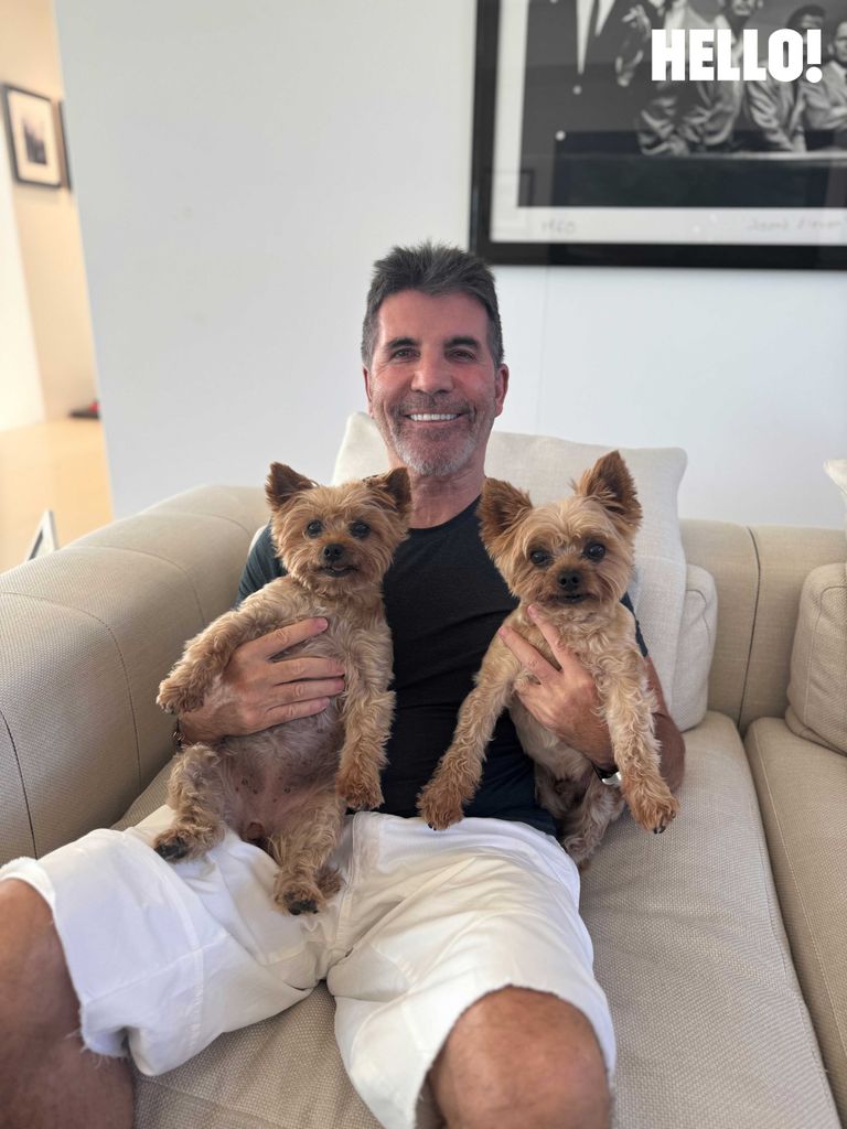 Simon Cowell with pet dogs