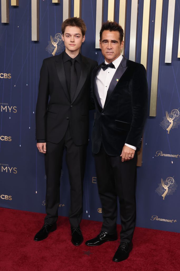 Henry Farrell and Colin Farrell attend the 2025 Emmy Awards