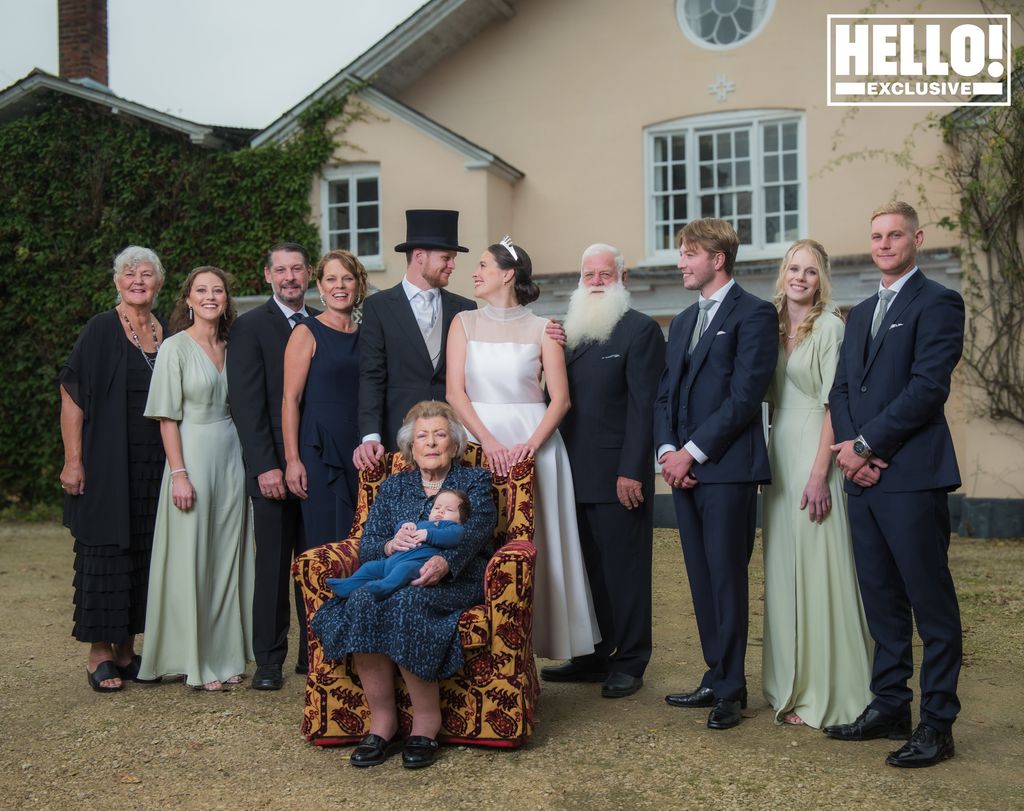 Maddison Brudenell with her family at Lady Pamela Hicks' house