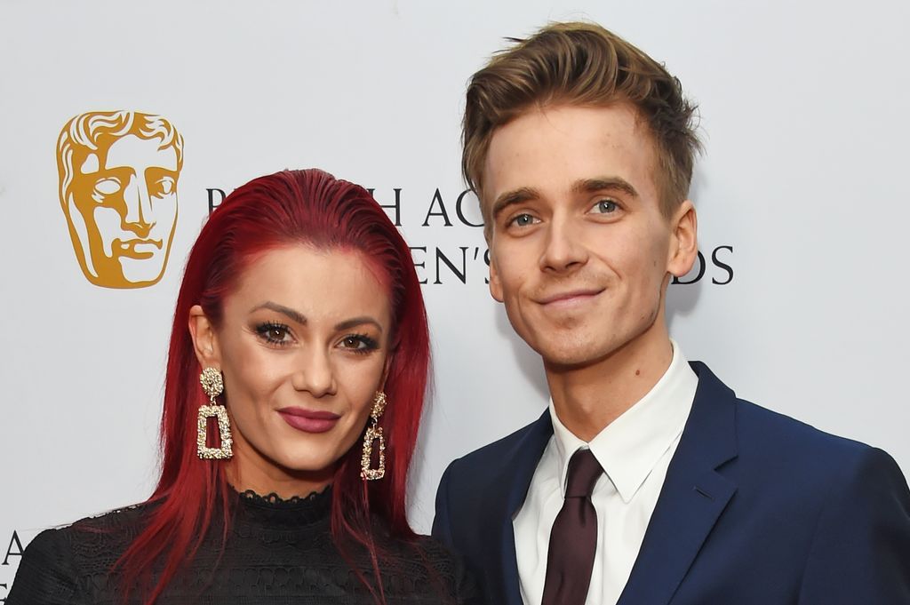 Dianne Buswell with Joe Sugg on the red carpet 