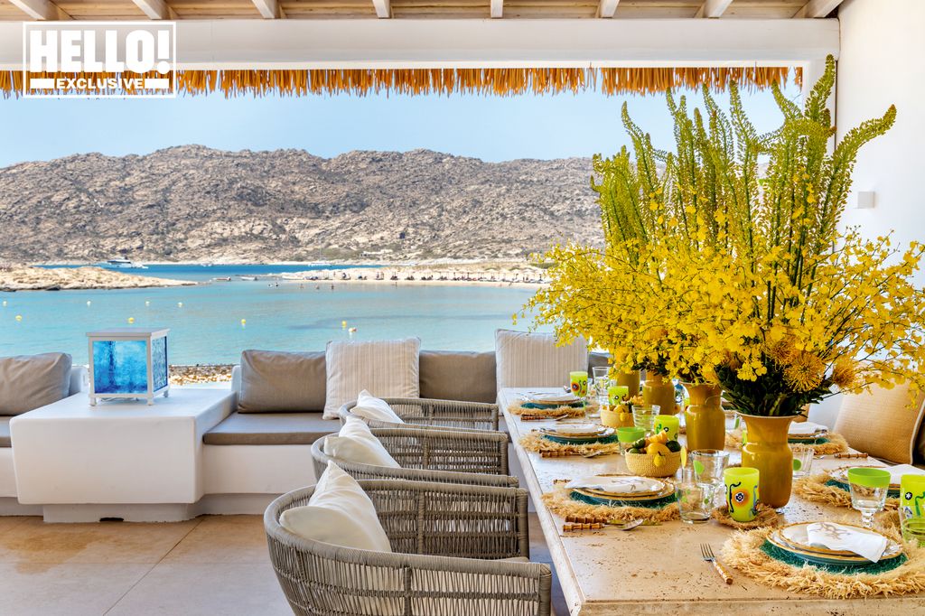 Dining table by the sea