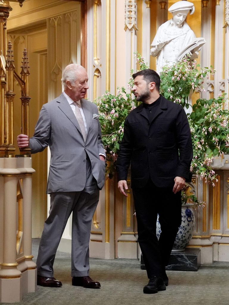King Charles III holds an audience with Ukrainian President Volodymyr Zelensky at Windsor Castle