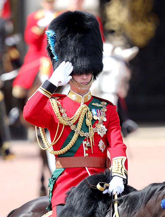 Prince William rides horseback at Trooping the Colour 2022