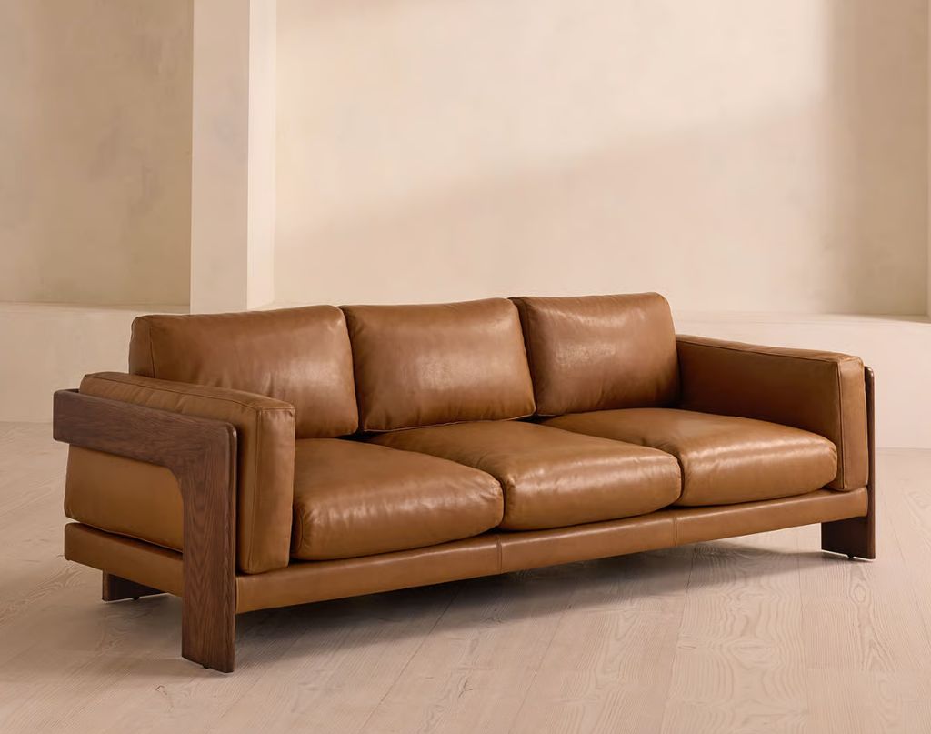 Soho House Marcia Three Seater Leather Sofa