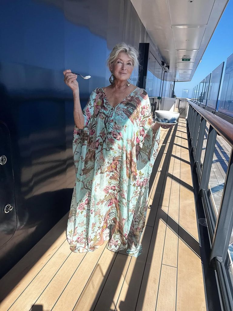 Martha Stewart wearing kaftan