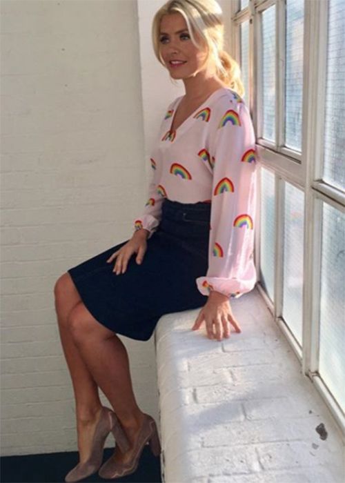 holly willoughby rainbow blouse