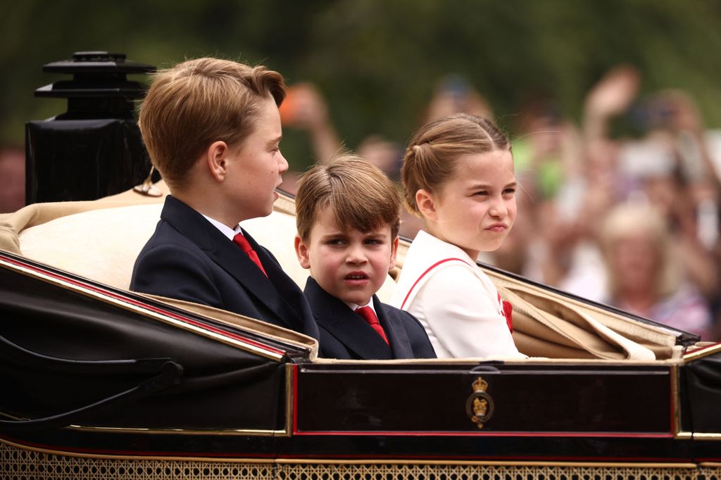 Prince George Prince Louis and Princess Charlotte carriage