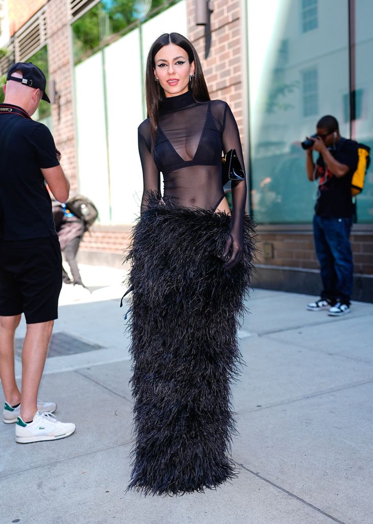Victoria Justice is seen on September 15, 2025 in New York City
