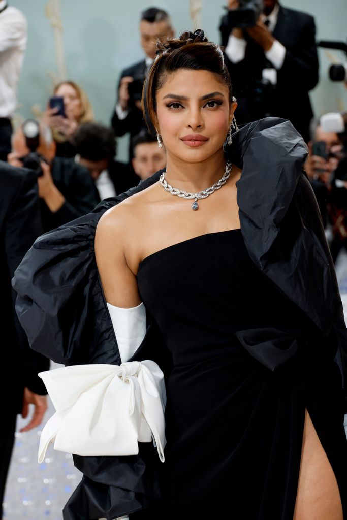 NEW YORK, NEW YORK - MAY 01: Priyanka Chopra Jonas attends The 2023 Met Gala Celebrating "Karl Lagerfeld: A Line Of Beauty" at The Metropolitan Museum of Art on May 01, 2023 in New York City. (Photo by Mike Coppola/Getty Images)