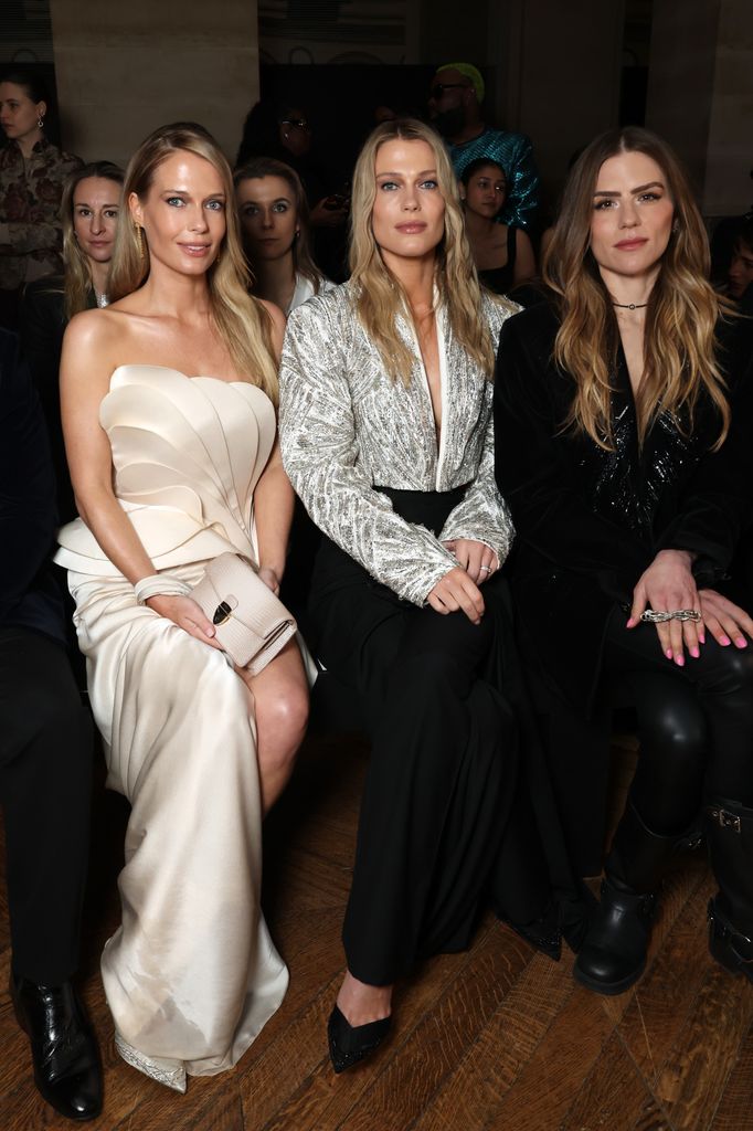 PARIS, FRANCE - JANUARY 27: (EDITORIAL USE ONLY - For Non-Editorial use please seek approval from Fashion House) Lady Eliza Spencer, Lady Amelia Spencer and Morgane Polanski attend the Gaurav Gupta Haute Couture Week Spring/Summer 2026 show as part of Paris Fashion Week on January 27, 2026 in Paris, France. (Photo by Pierre Suu/Getty Images)