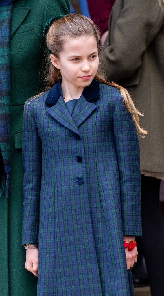 Princess Charlotte of Wales attends the Christmas Morning Service at St Mary Magdalene Church on December 25, 2024 in Sandringham, Norfolk. (Photo by Mark Cuthbert/UK Press via Getty Images)