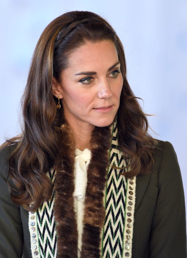 Catherine with fake hair headband 